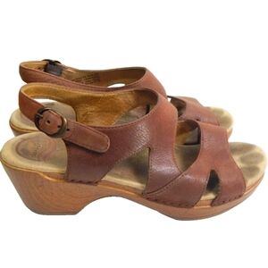 Dansko Strappy Leather Heeled Sandals
